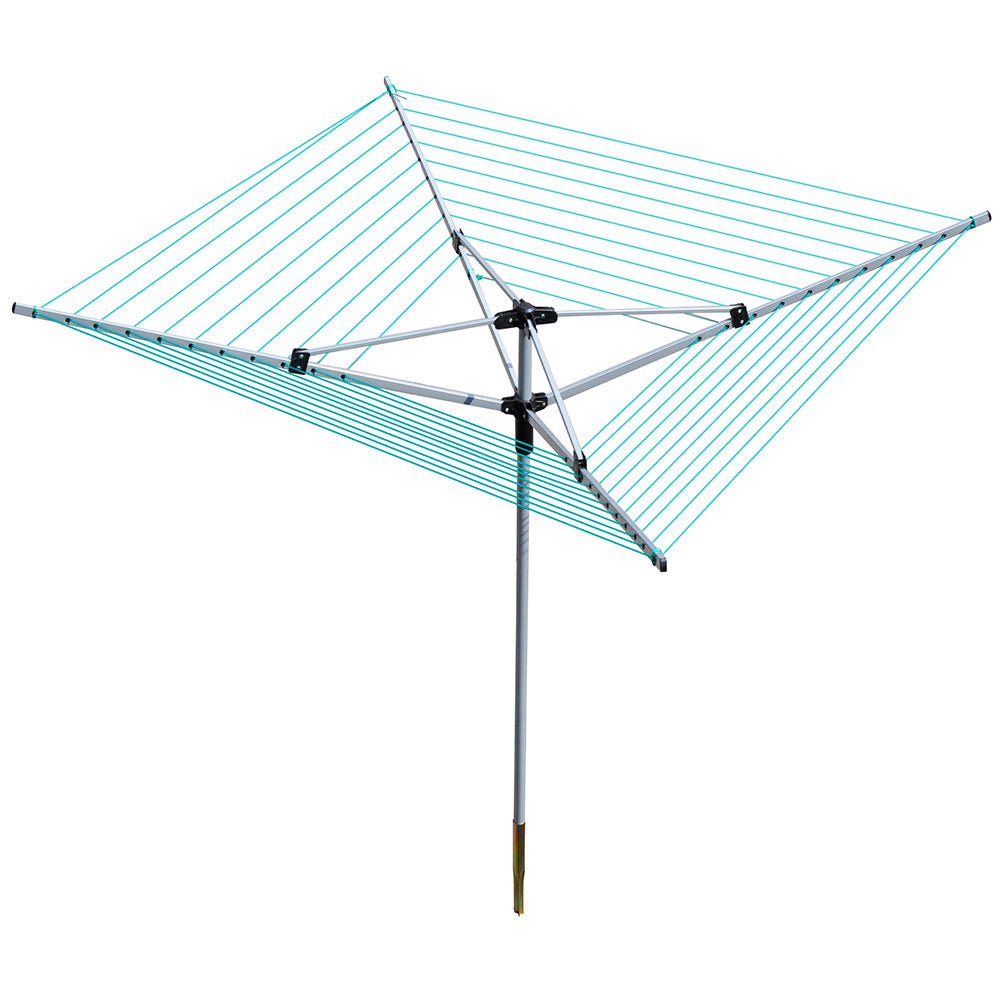 4 Arm Rotary Garden Washing Line Clothes Airer Dryer Ground Spike 40M + Cover UK 4 Arm Rotary Garden Washing Line Clothes Airer Dryer Ground Spike 40M + Cover UK